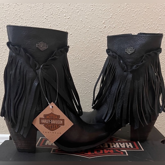 NIB! BLK HARLEY DAVIDSON RETTA BOOTS! - Picture 2 of 12